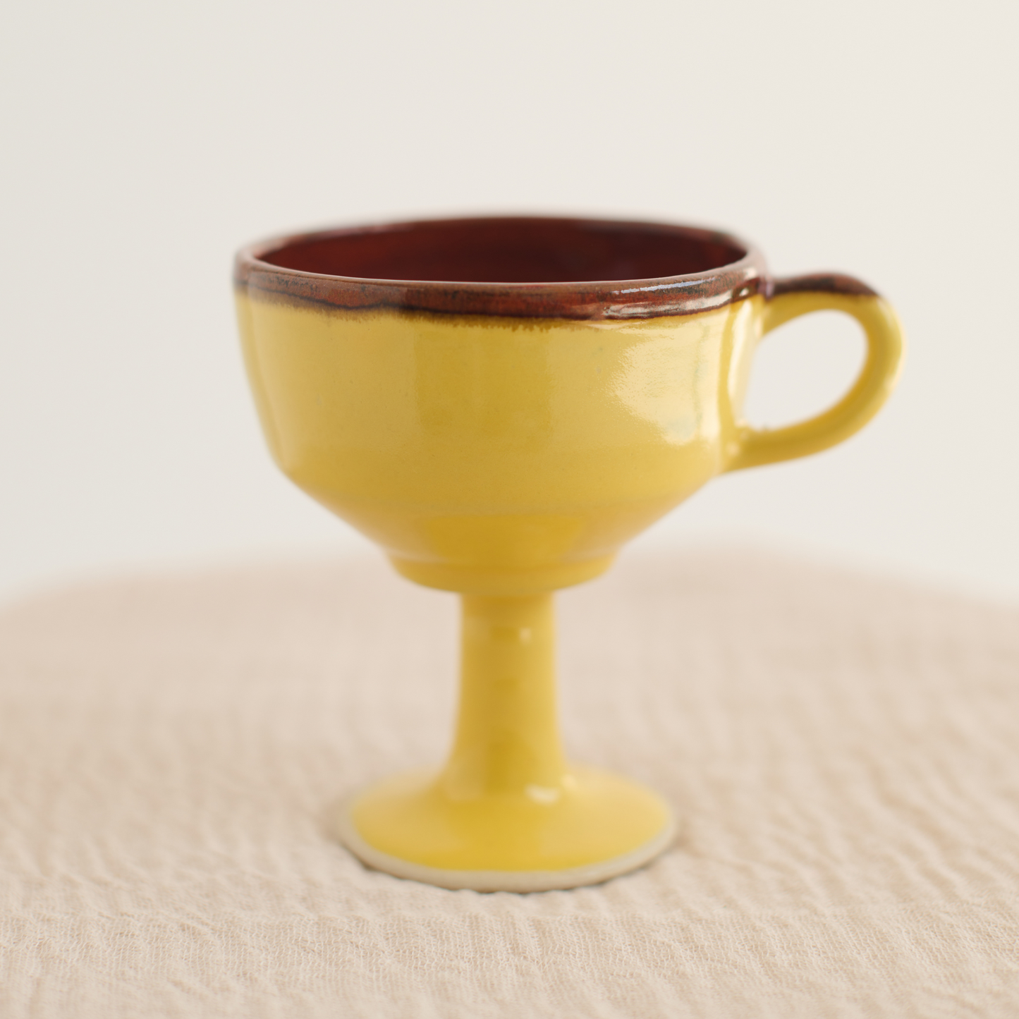 Yellow and Brown Cup | 1 Glass