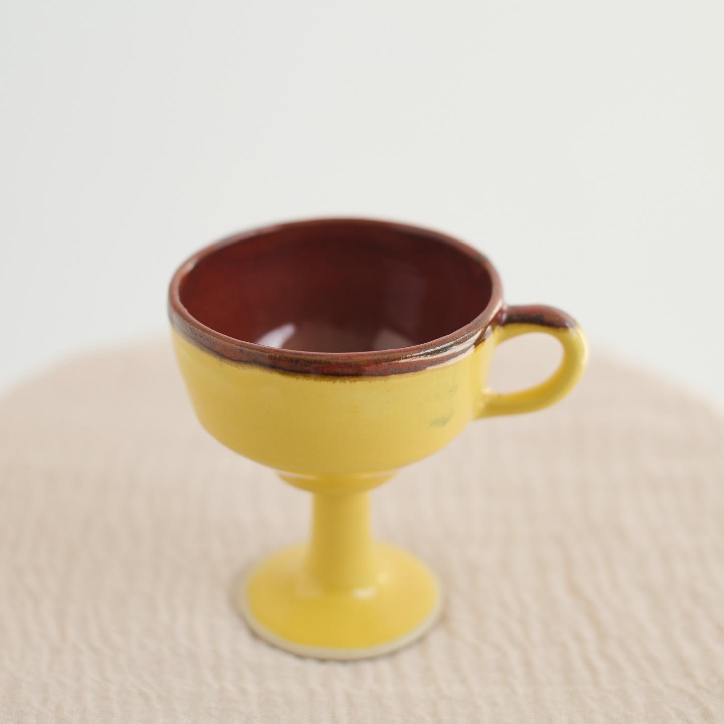 Yellow and Brown Cup | 1 Glass