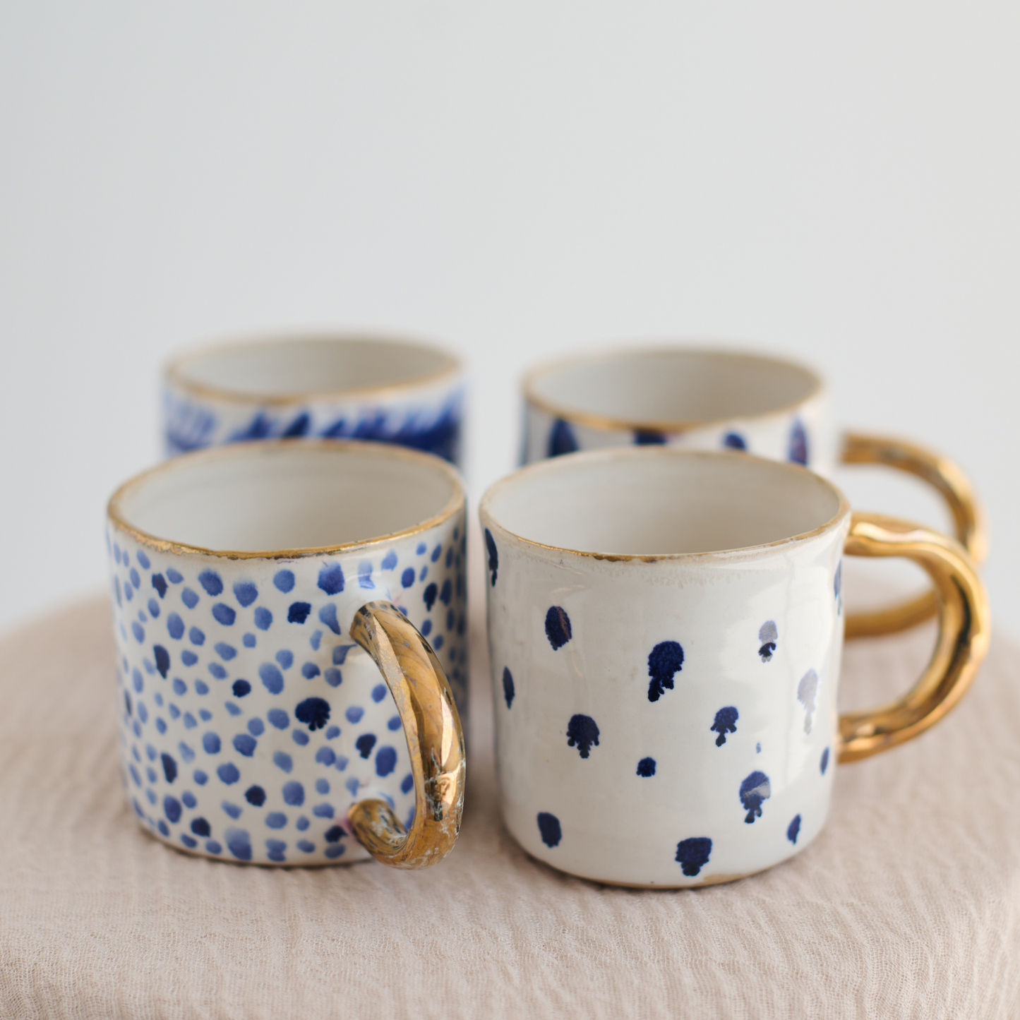 Golden Blue Mug | 1 / Set of 6