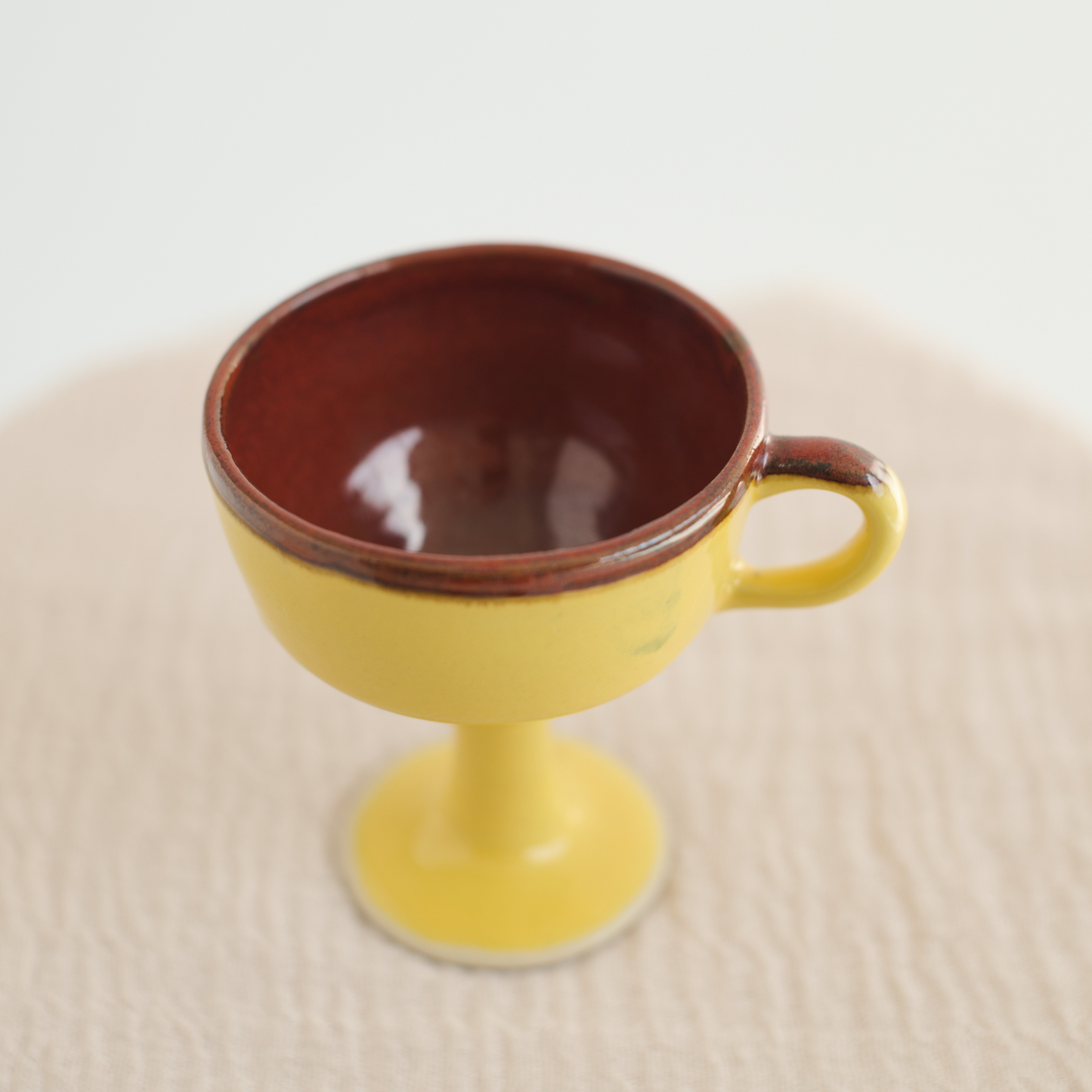 Yellow and Brown Cup | 1 Glass