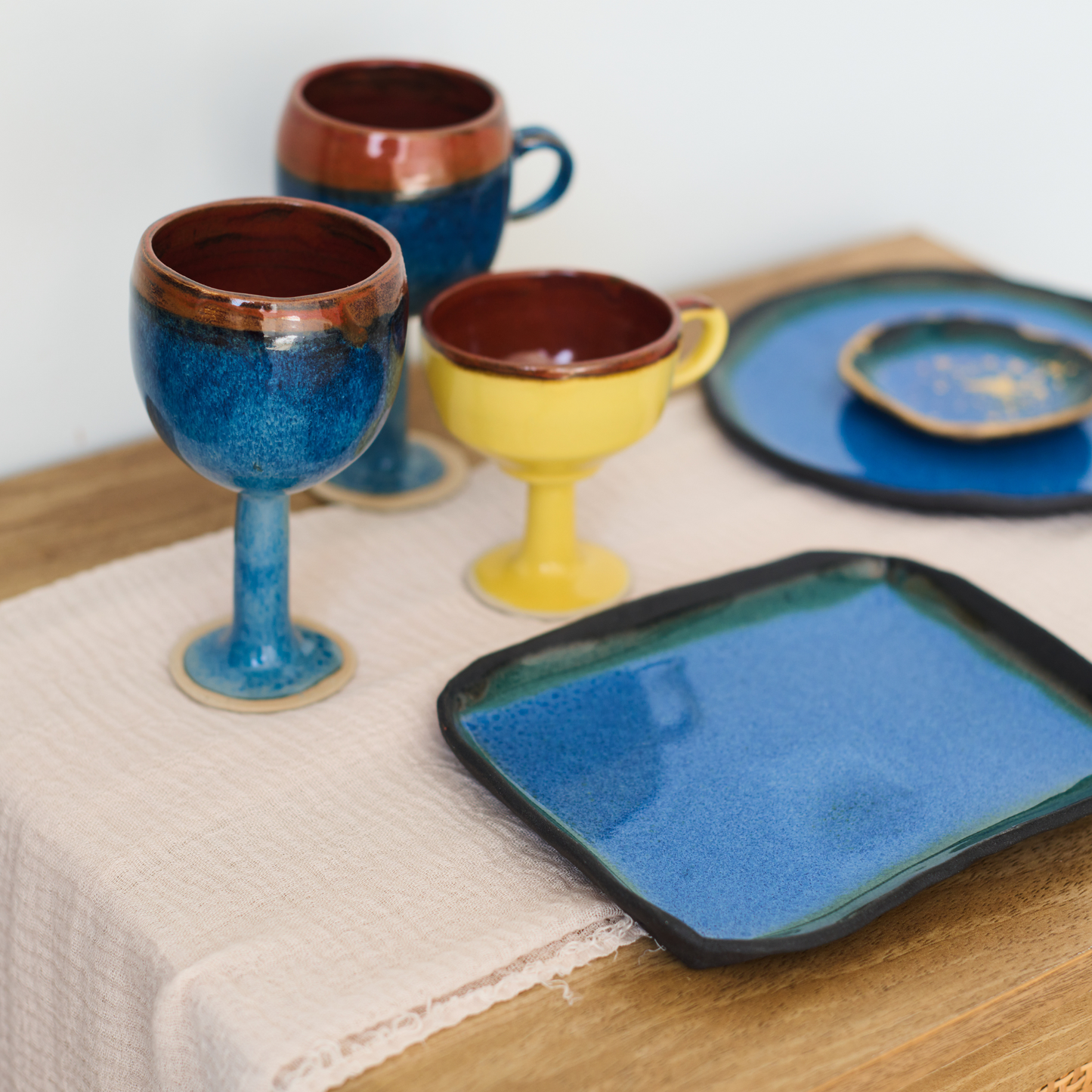 Yellow and Brown Cup | 1 Glass