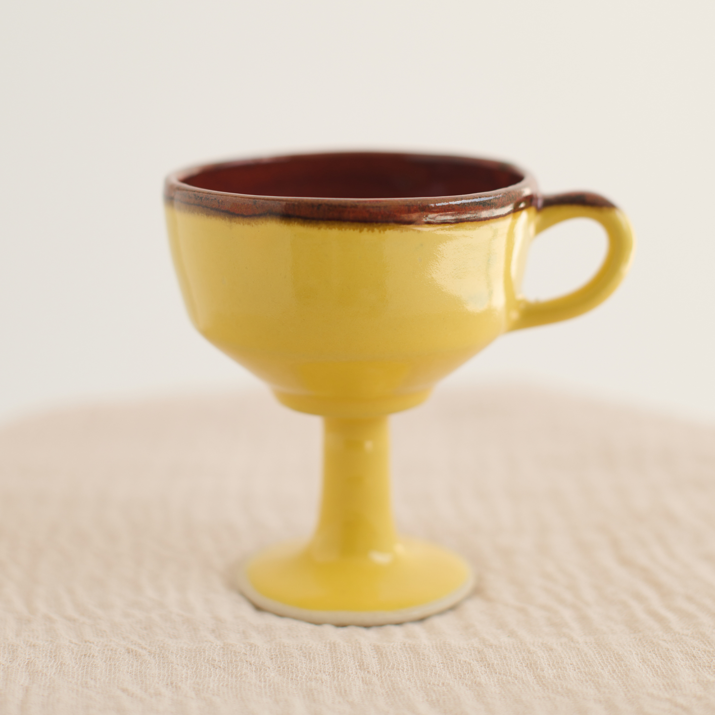 Pre Order: Yellow and Brown Cup | 1 Glass