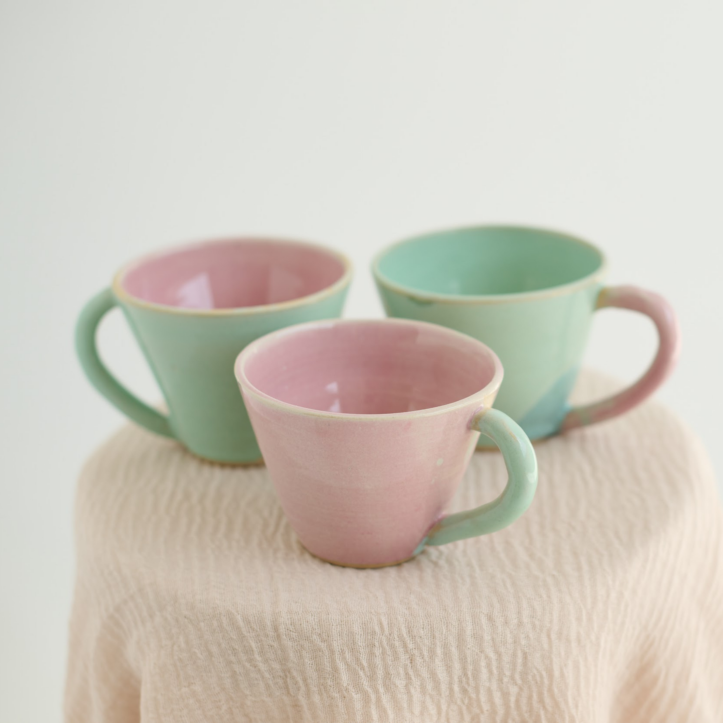 Pre Order: Pastel Pink and Green Mugs| 1 / Preorder Set of 6