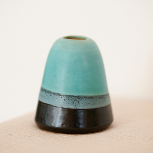 Mini Black and Teal Vase