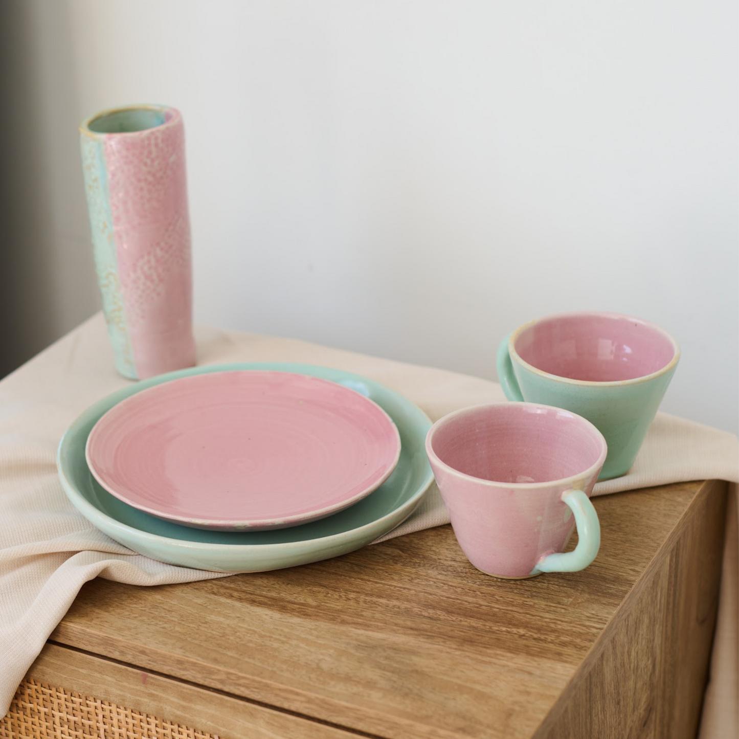 Pre Order: Pastel Pink and Green Mugs| 1 / Preorder Set of 6