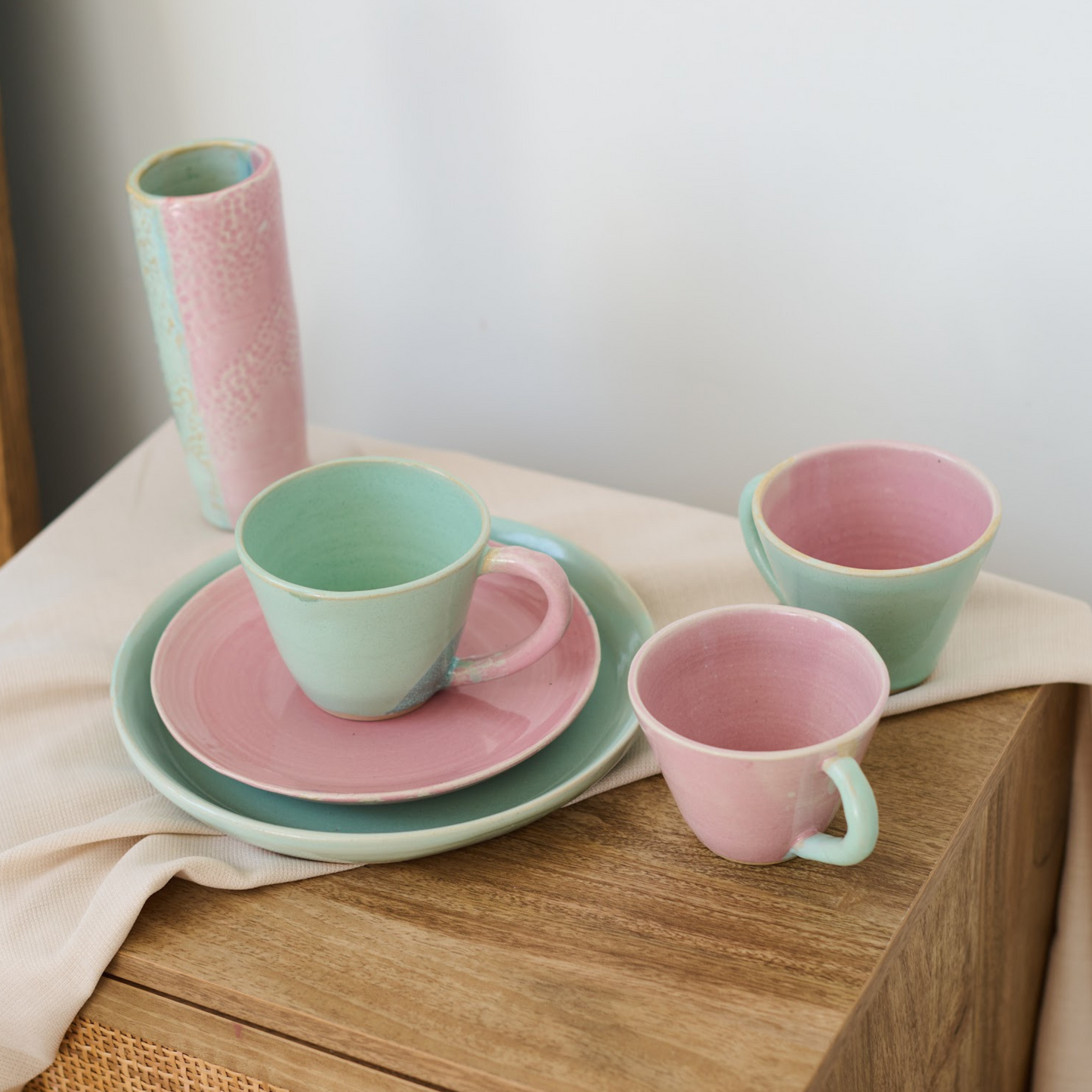 Pre Order: Pastel Pink and Green Mugs| 1 / Preorder Set of 6