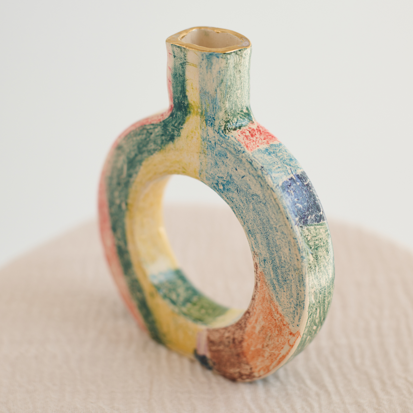 Square Crayon Bagel Vase