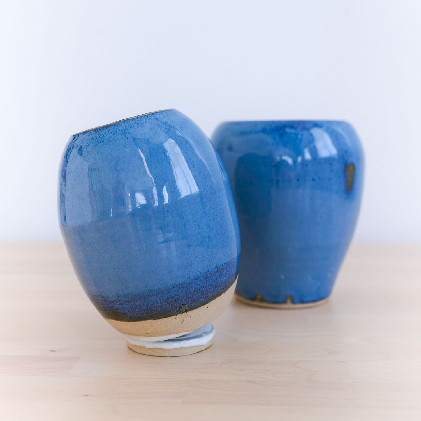 Deep Blue Tea Candle Vase