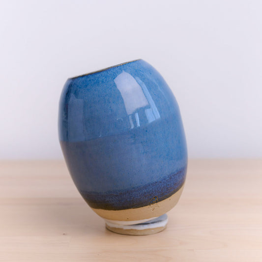 Deep Blue Tea Candle Vase