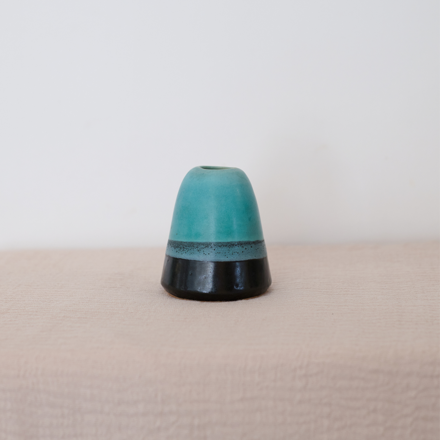 Mini Black and Teal Vase