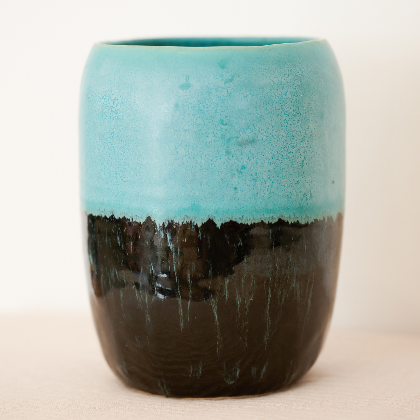 Black and Teal Vase