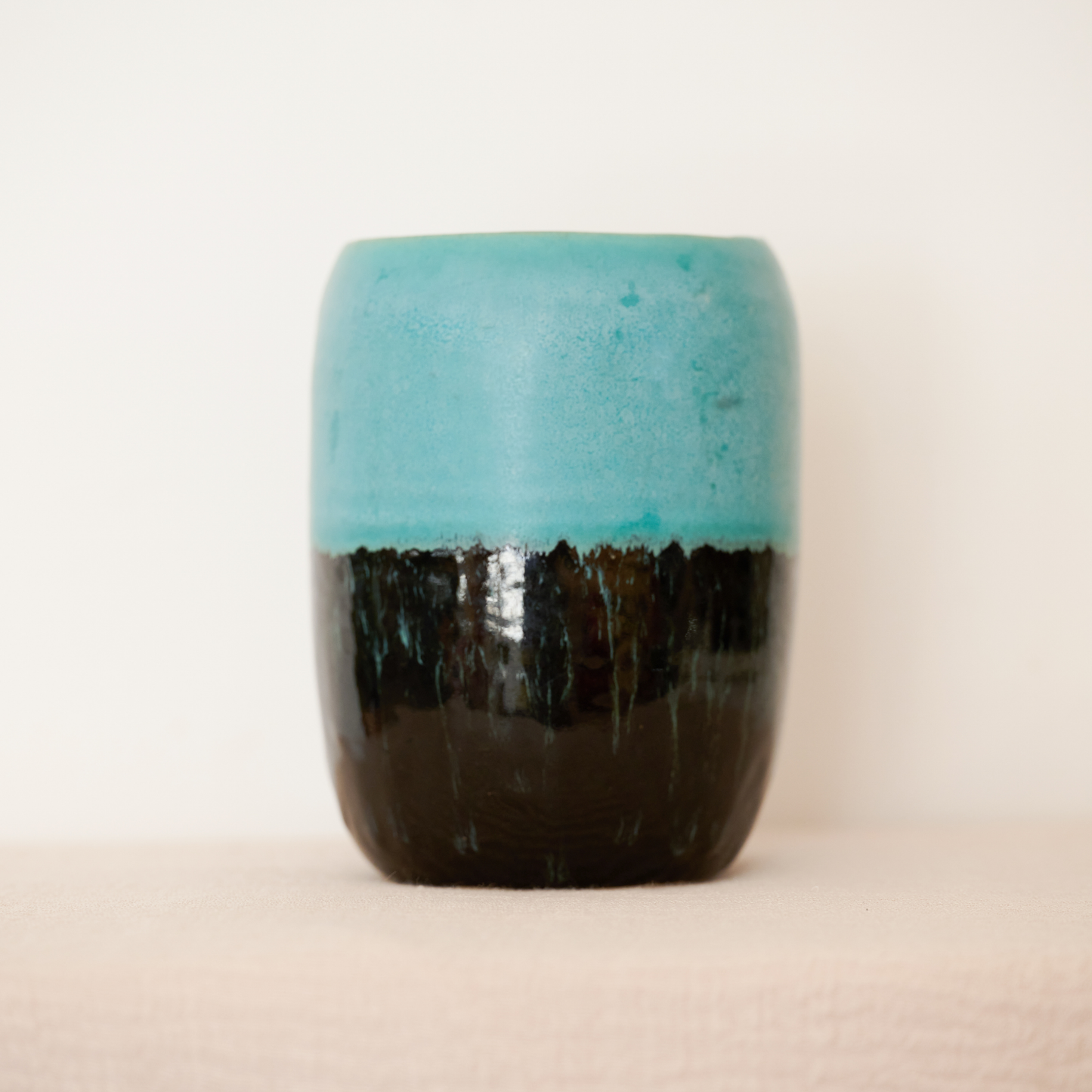 Black and Teal Vase