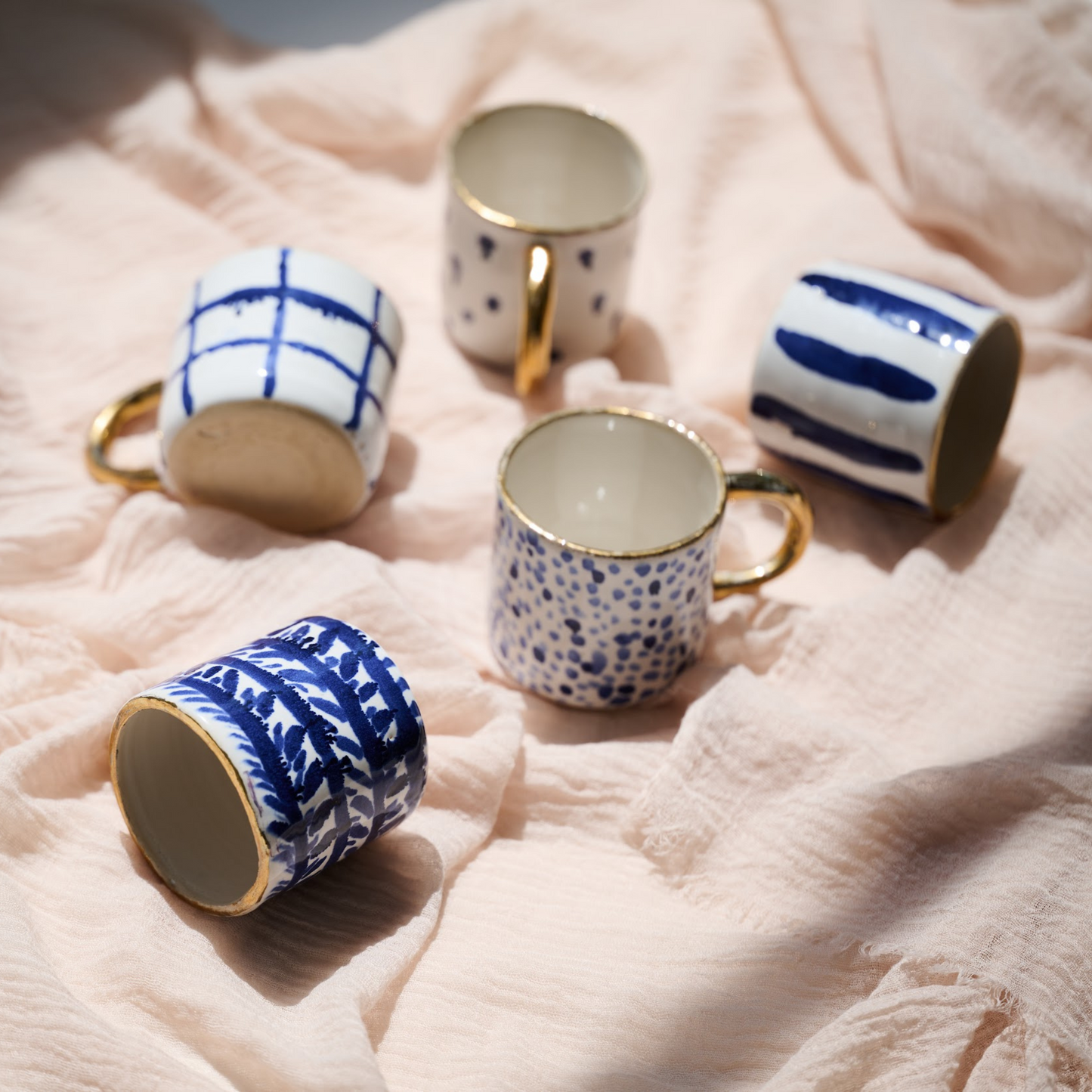 Pre Order: Golden Blue Mug | 1 / Set of 6