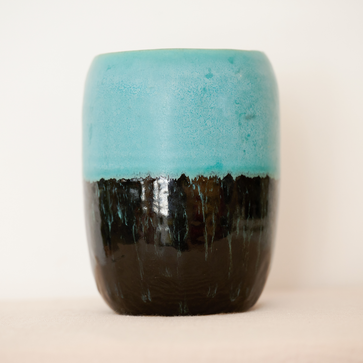 Black and Teal Vase