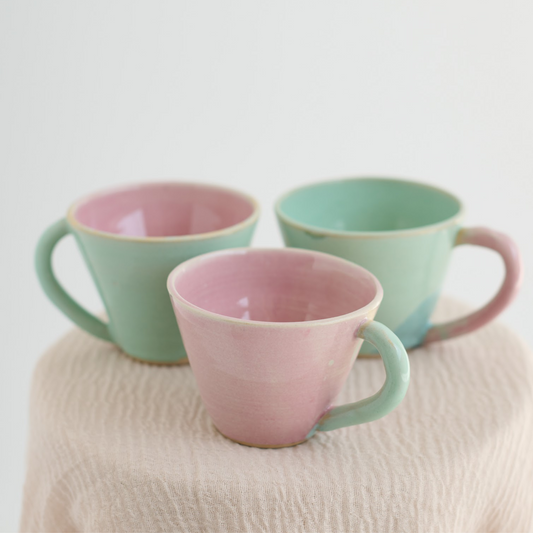 Pre Order: Pastel Pink and Green Mugs| 1 / Preorder Set of 6